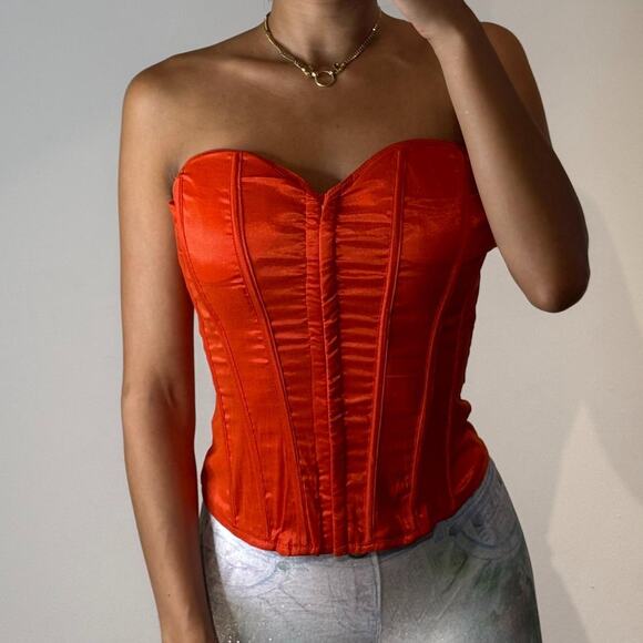 Sweet Orange Corset - Picture 1 of 6